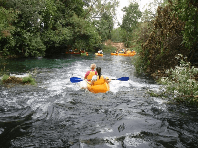 Canoeing on the Trebizat river